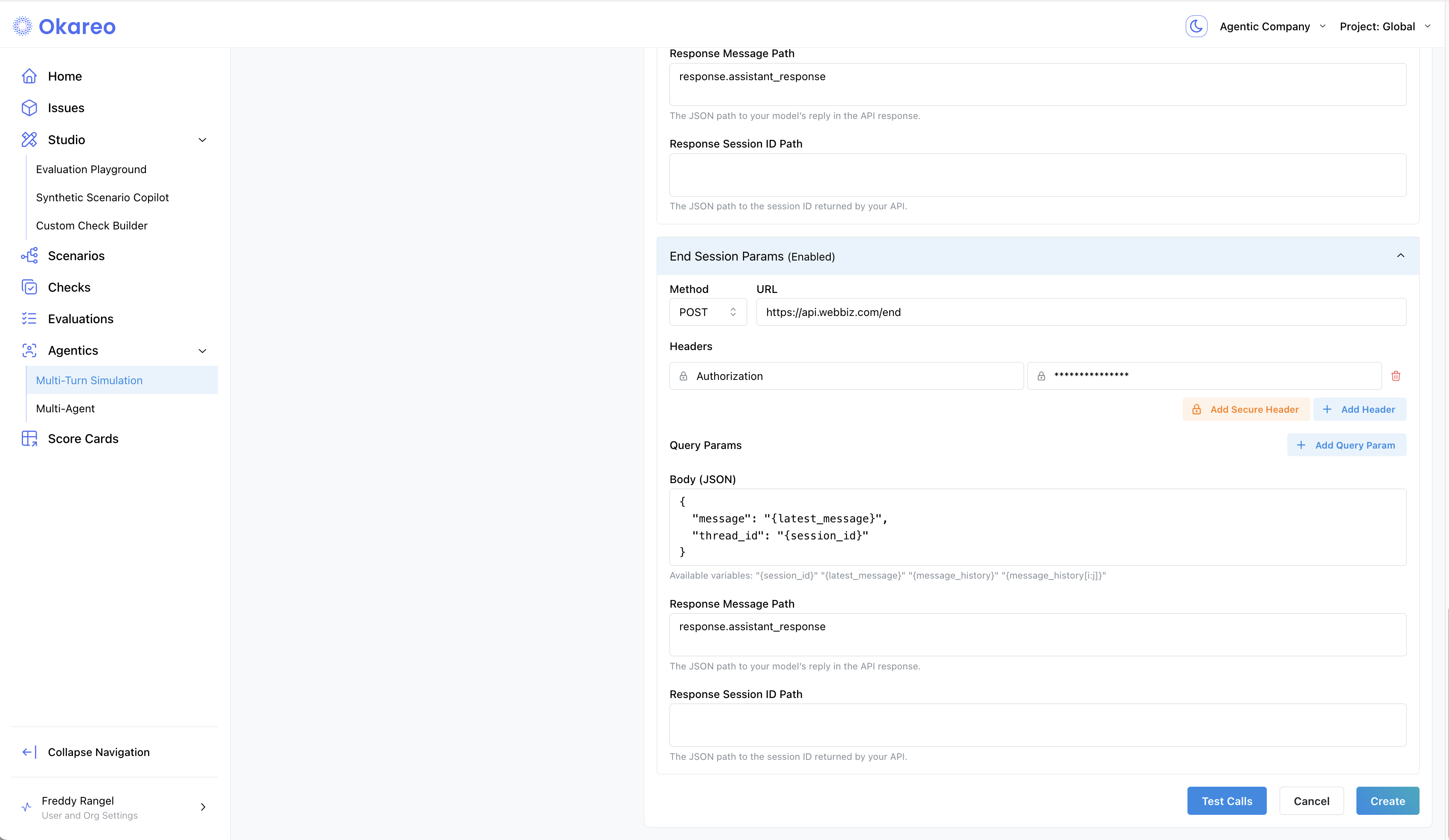 Custom Endpoint - Target Settings